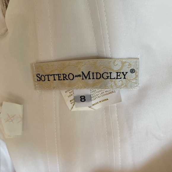 Geometric lace ivory or blush style 9SC878 dress size 8 - Picture 8 of 10